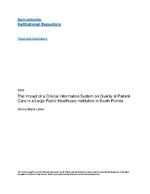 The impact of a clinical information system on quality of patient care in a large public healthcare institution in South Florida